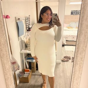 Cream sweater Dress